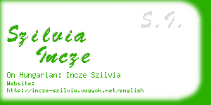 szilvia incze business card